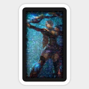 Ashe Mosaic Portrait 6 Sticker